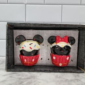 Mickey and Minnie Cupcake Salt and Pepper Shakers